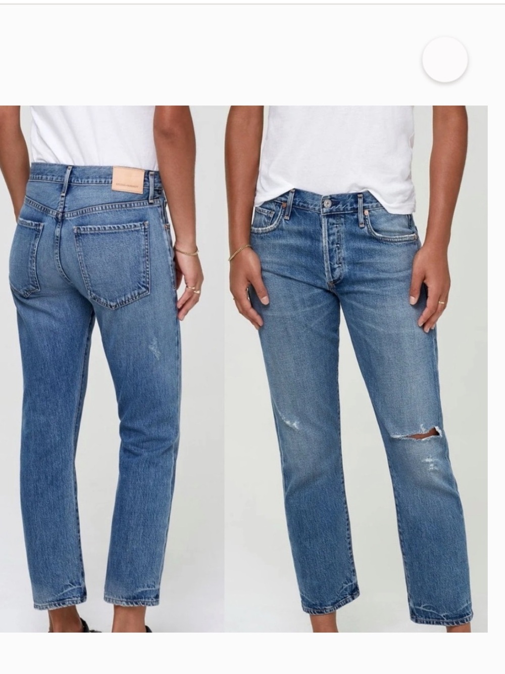 Women’s Citizens of Humanity Emerson Slim Boyfriend Distressed Jeans Sz 24